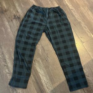 Men's Black and blue and black Checkered lounge Pants